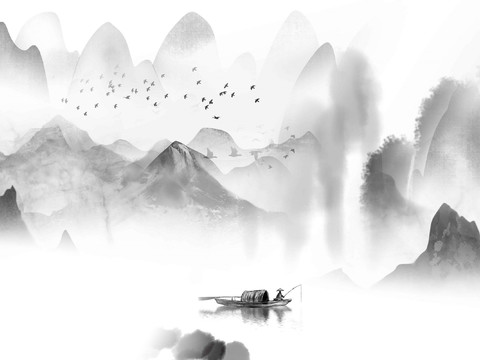  新中式山水装饰画 