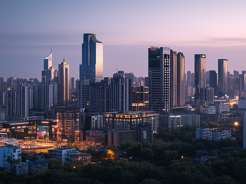  高清都市城市夜景贴图 