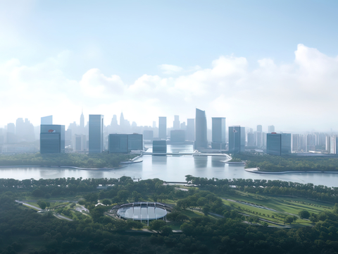  城市白天外景贴图 