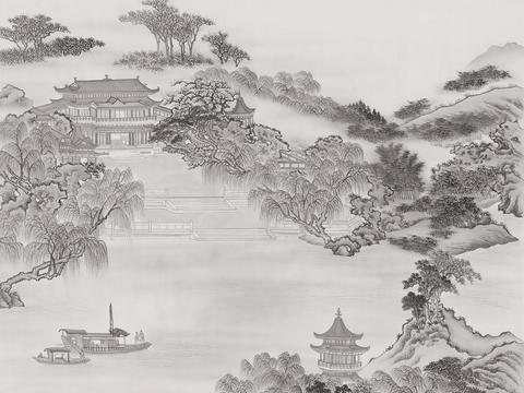  新中式水墨字画装饰画 