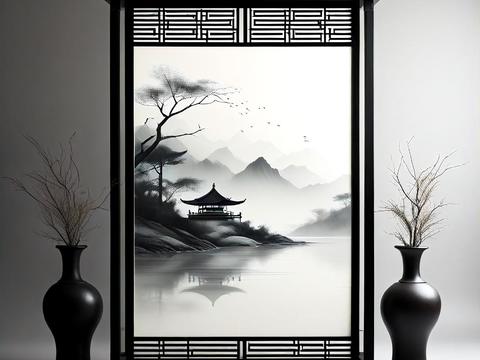  新中式隔断 
