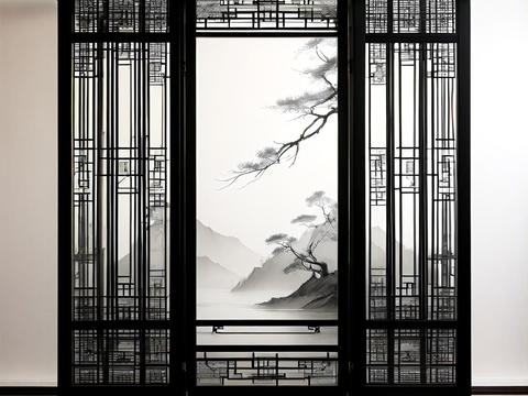  新中式隔断 