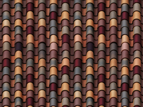  屋顶  瓦片 彩钢 草顶 贴图 