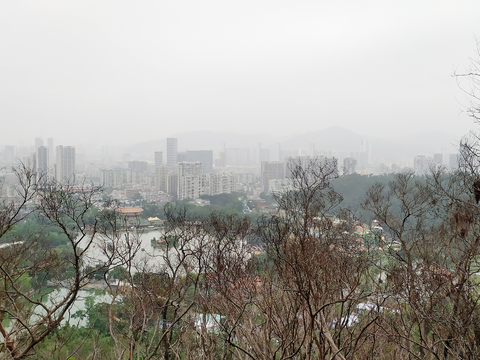  外景山景都市楼房 