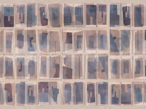  洋红色几何壁纸 