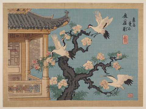  新中式中式挂画 水墨画 国画 建筑 中国风 