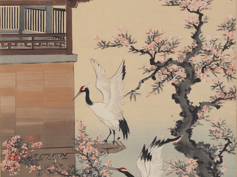  新中式中式挂画 水墨画 国画 建筑 中国风 