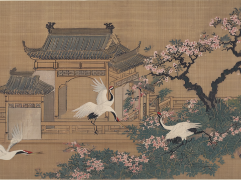  新中式中式挂画 水墨画 国画 建筑 中国风 