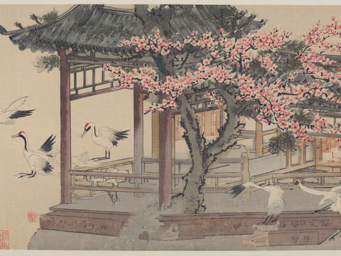  新中式中式挂画 水墨画 国画 建筑 中国风 