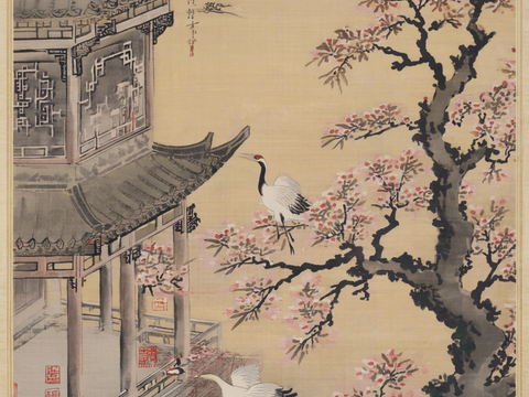  新中式中式挂画 水墨画 国画 建筑 中国风 