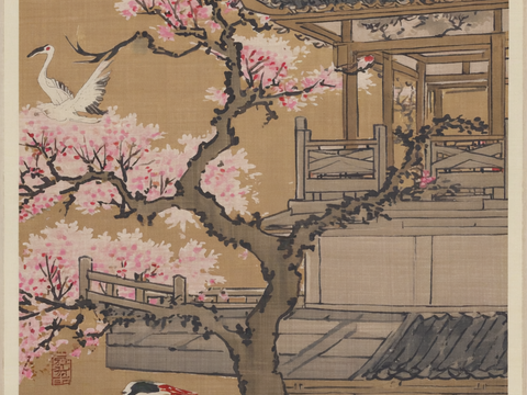  新中式中式挂画 水墨画 国画 建筑 中国风 
