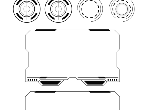  不规则科技电子信息图形几何图形边框 
