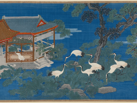  新中式中式挂画 水墨画 国画 建筑 中国风 