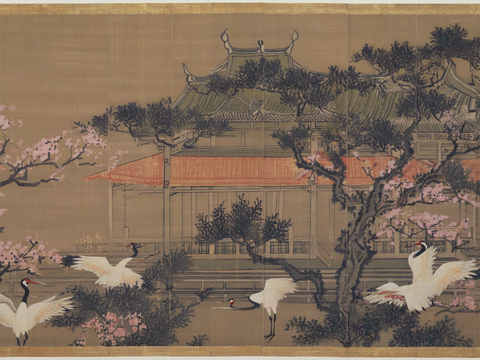  新中式中式挂画 水墨画 国画 建筑 中国风 