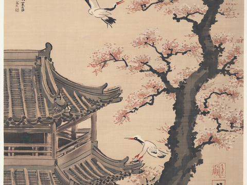  新中式中式挂画 水墨画 国画 建筑 中国风 