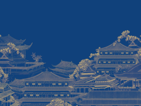  新中式现代艺术壁纸墙布壁布贴图 