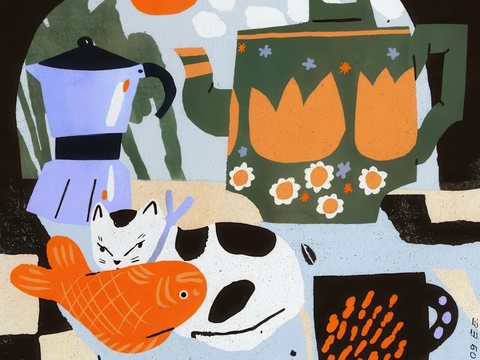  儿童插画艺术画装饰画 