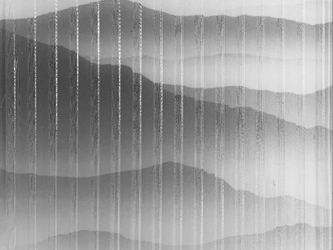  竖纹黑白山水画玻璃 