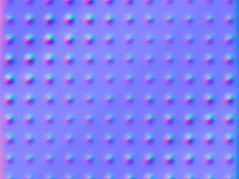  穿孔板不锈钢金属法线凹凸贴图 
