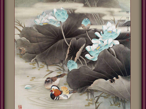  中式水墨书画字画 