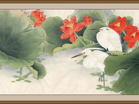  中式水墨书画字画 