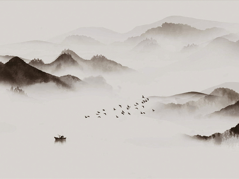  新中式山水装饰画 