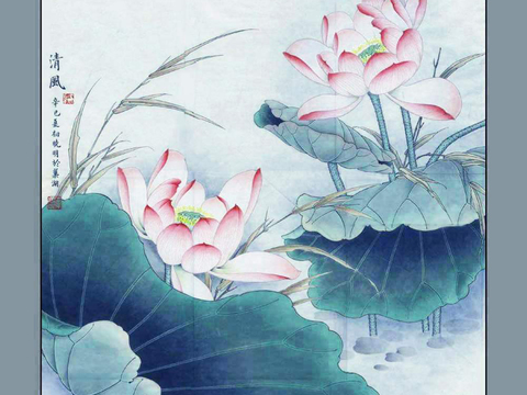  中式水墨书画字画 