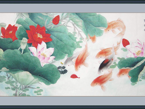  中式水墨书画字画 
