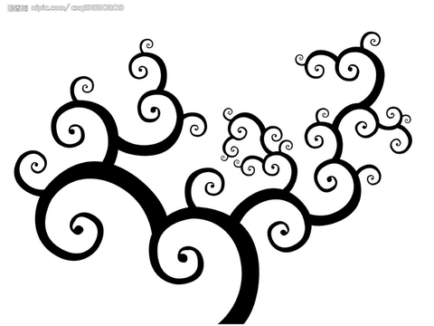  现代黑白 装饰花纹 黑白贴图 漂亮素材黑白 