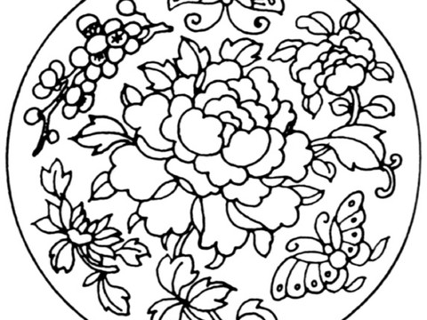  现代黑白 装饰花纹 黑白贴图 漂亮素材黑白 