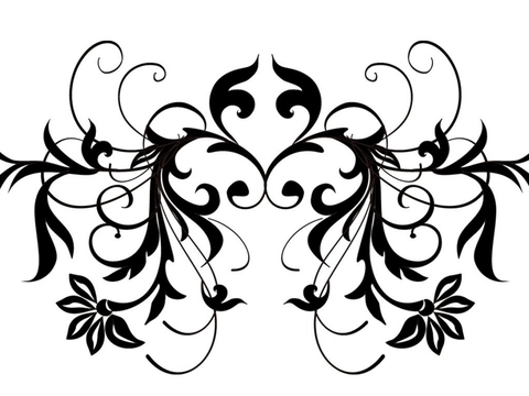  现代黑白 装饰花纹 黑白贴图 漂亮素材黑白 