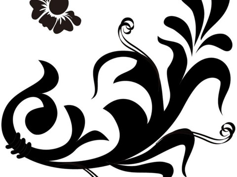  现代黑白 装饰花纹 黑白贴图 漂亮素材黑白 