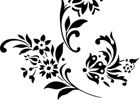  现代黑白 装饰花纹 黑白贴图 漂亮素材黑白 