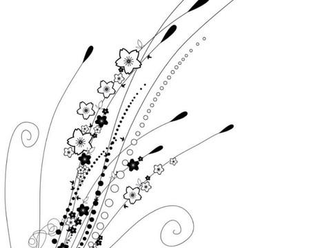  现代黑白 装饰花纹 黑白贴图 漂亮素材黑白 