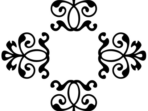  现代黑白 装饰花纹 黑白贴图 漂亮素材黑白 