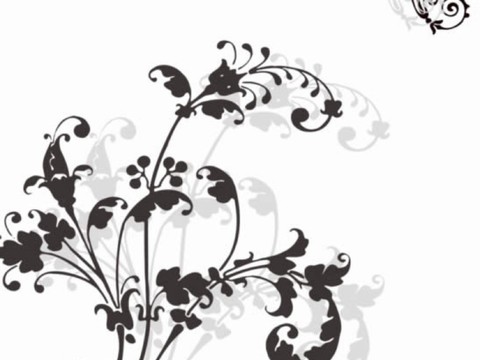  现代黑白 装饰花纹 黑白贴图 漂亮素材黑白 