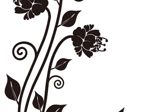  现代黑白 装饰花纹 黑白贴图 漂亮素材黑白 