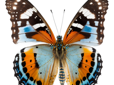  免抠蝴蝶 正面彩蝶 