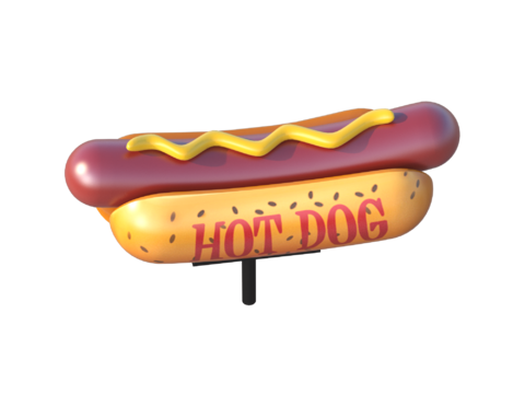  免抠 卡通 食物 热狗 