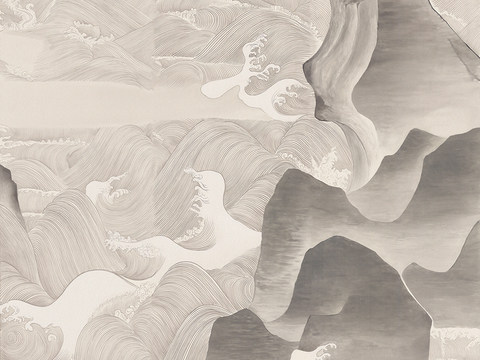  新中式禅意壁画 