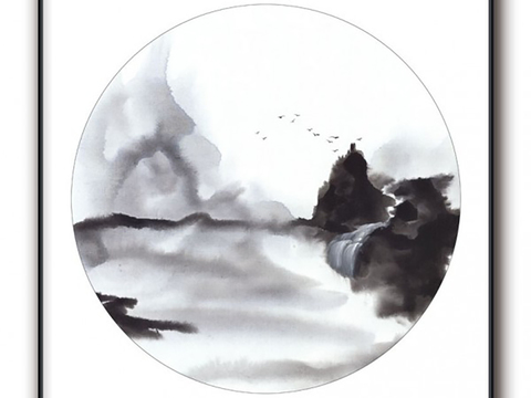  新中式水墨画挂画 