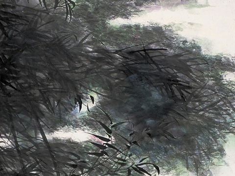  中式水墨画挂画 