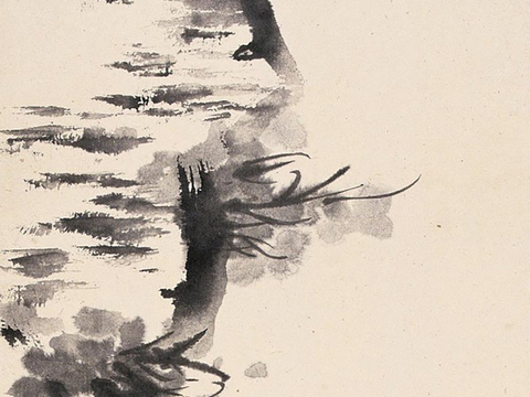  中式水墨画字画 