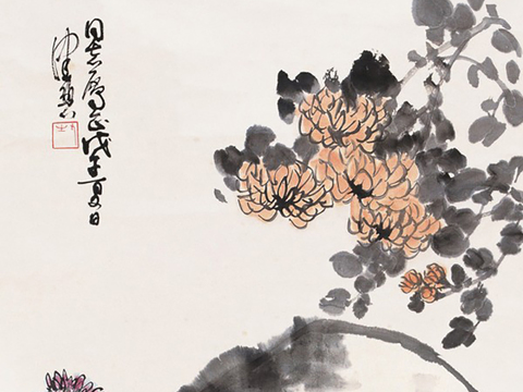  中式水墨画挂画 