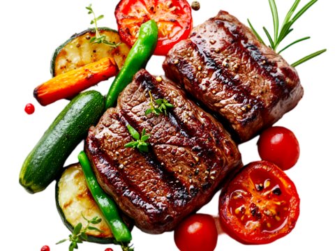  免抠牛排  套餐 切开 熟牛排 生牛排  带骨牛排 