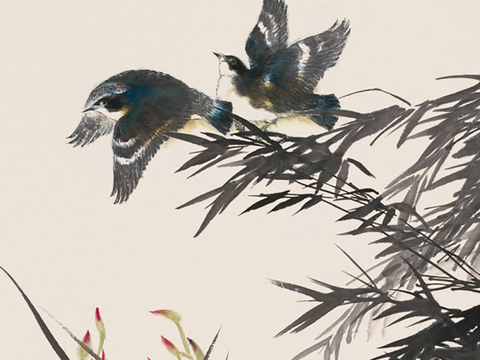  中式水墨画挂画 