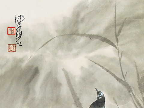  中式水墨画挂画 