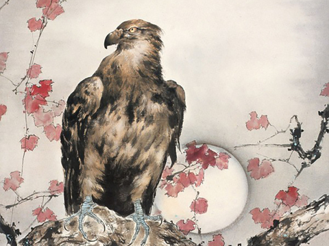  中式水墨画挂画 