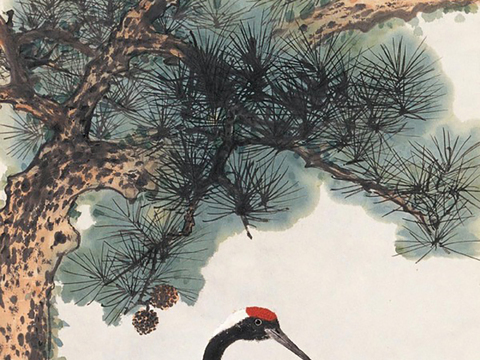  中式水墨画字画 