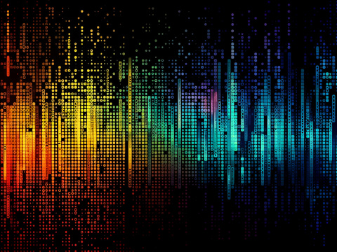  现代轻奢电子屏幕 科技感艺术屏幕 音乐律动 夜店屏幕 